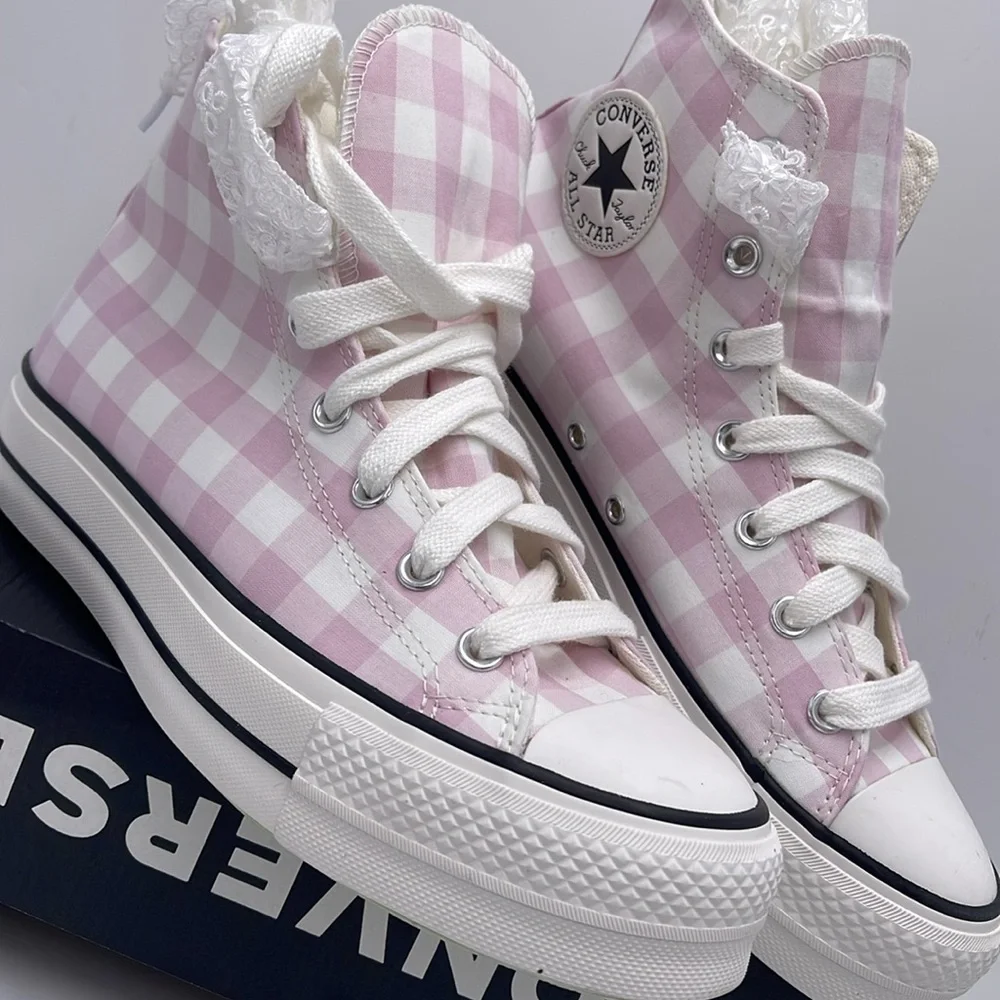 Converse WMNS Gingham High-Top Platform Sneaker A13663C
CTAS LIFT HI
SUMMIT PINK - Picture 6 of 16